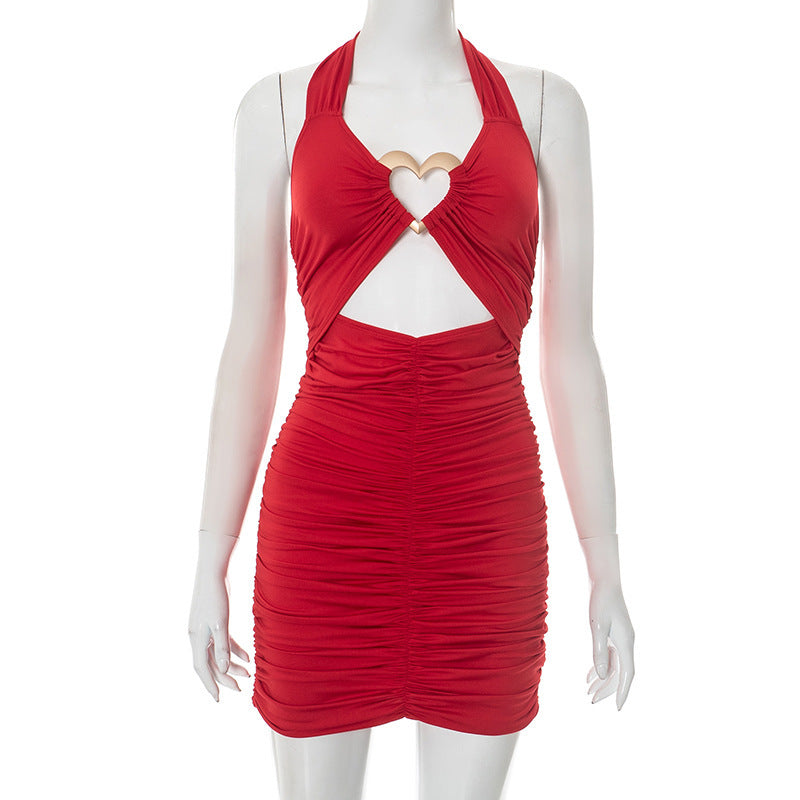Fashion Hollowed-out Sheath Skirt Dress Women