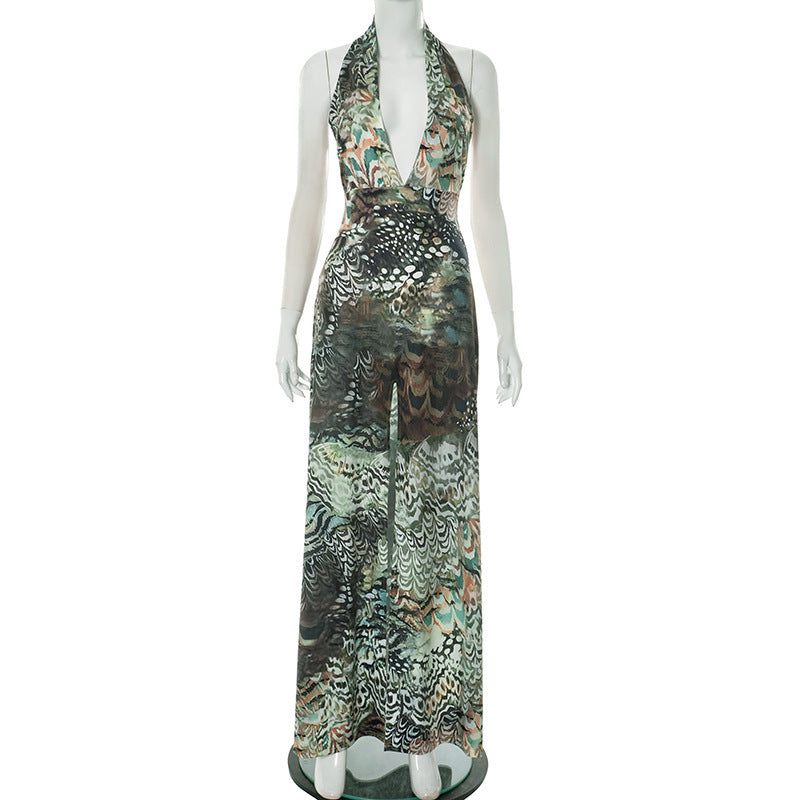 Fashion Women's Wear Temperament Abstract Printing Dress