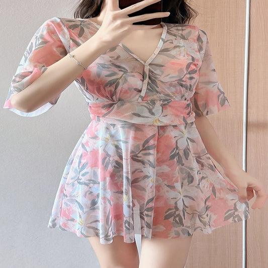 Plus Size Chubby Slimming Women's Flab Hiding One-piece Swimsuit